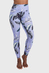 Aura 7 Activewear Tropic Capella legging yoga pants close up front view