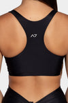 Aura7 Activewear crisscross malibu sports bra back profile close up